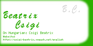 beatrix csigi business card